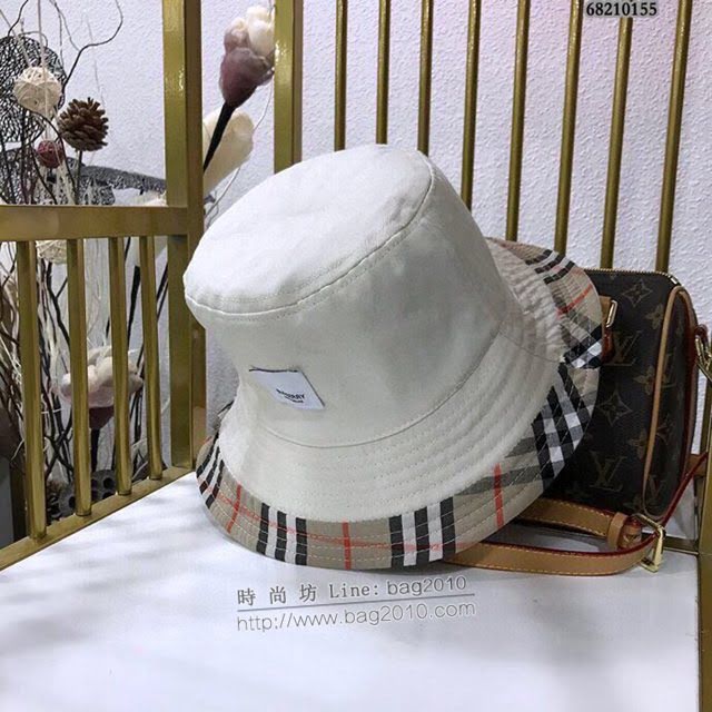Burberry男女同款帽子 巴寶莉格子漁夫帽遮陽帽  mm1056
